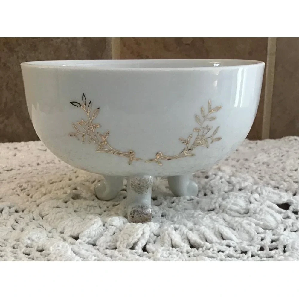 Weddingstar Cake Topper Lefton China Bowl Einsley Gold Tone Knife and Server Set